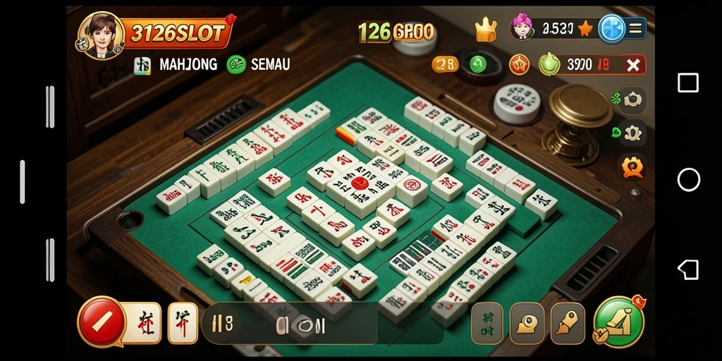 Tampilan gameplay seru dari 3126SLOT yang penuh tantangan Mahjong.