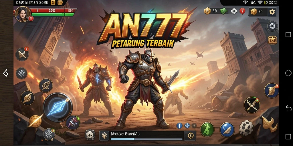 Tampilan gameplay AN777 dengan aksi pertarungan yang mendebarkan.