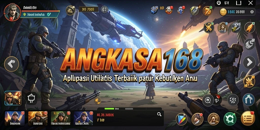Tampilan utama ANGKASA168 yang menampilkan berbagai fitur utilitas.