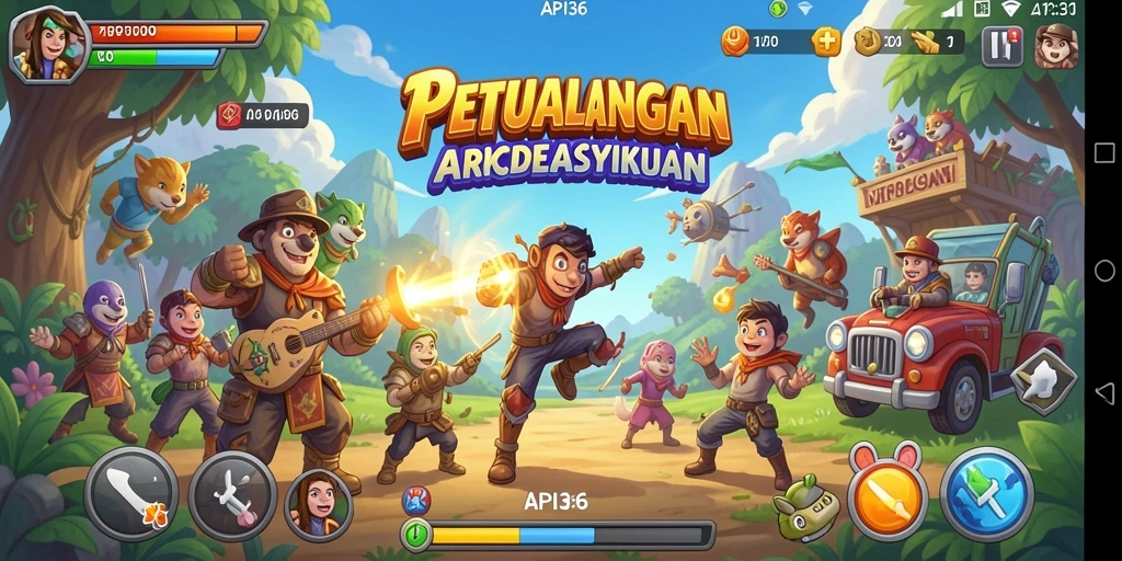 Screenshot menampilkan aksi seru dari gameplay API36 dalam kategori Arcade.