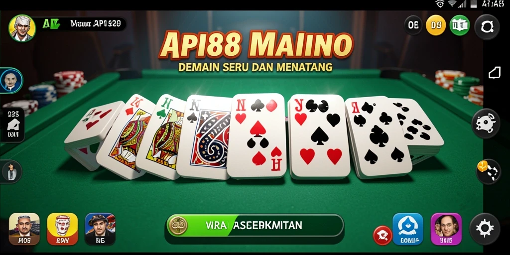 Tampilan gameplay seru dari API88 dalam permainan Domino.