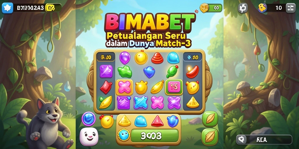 Screenshot gameplay BIMABET yang penuh warna dan seru.