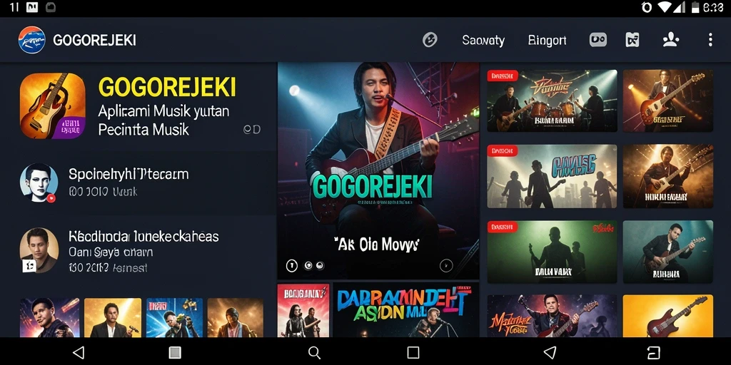 Screenshot utama GOGOREJEKI menampilkan gameplay interaktif musik.