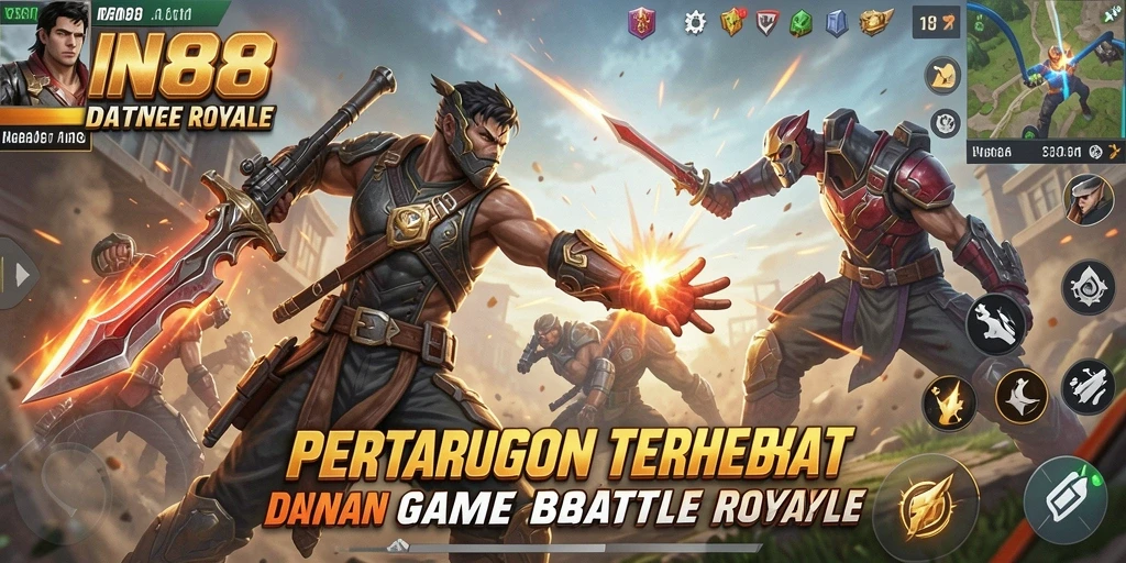Gameplay menegangkan dalam pertempuran Battle Royale yang seru.