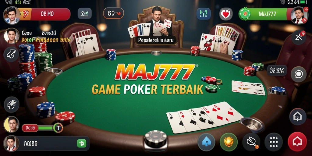 Tampilan gameplay Poker seru di MAJ777 yang menggugah semangat.