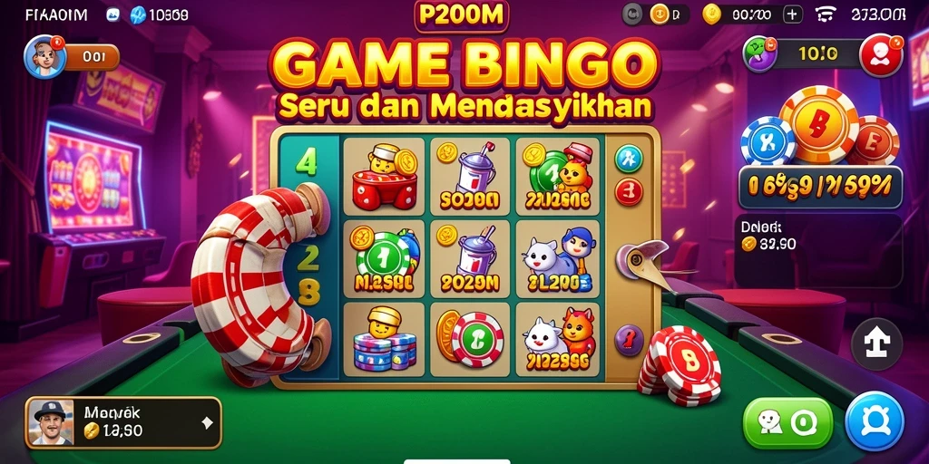 Screenshot gameplay P200M menampilkan suasana seru saat bermain Bingo.
