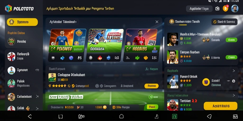 Screenshot utama POLOTOTO menampilkan antarmuka user-friendly untuk taruhan sports.