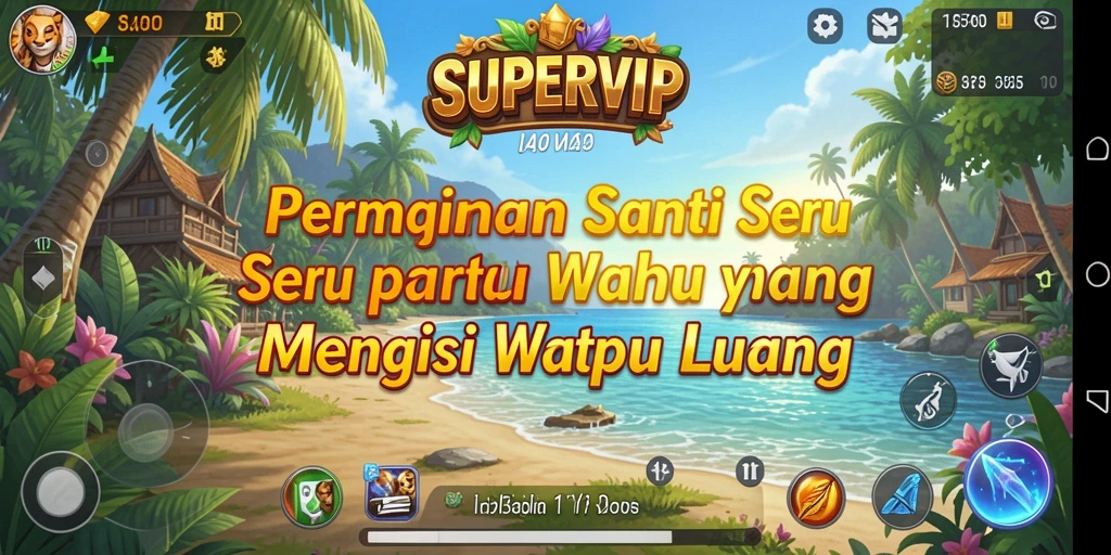 Tampilan gameplay <strong>SUPERVIP</strong> yang menarik dan penuh warna.