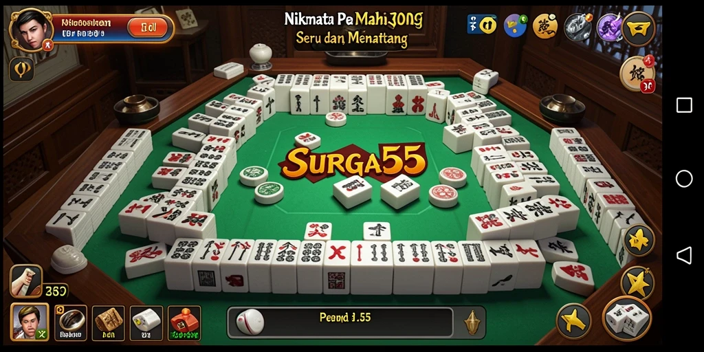 Gameplay seru Mahjong di SURGA55 dengan desain menarik.